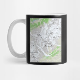 Mount Blanc Elevation Map Mug